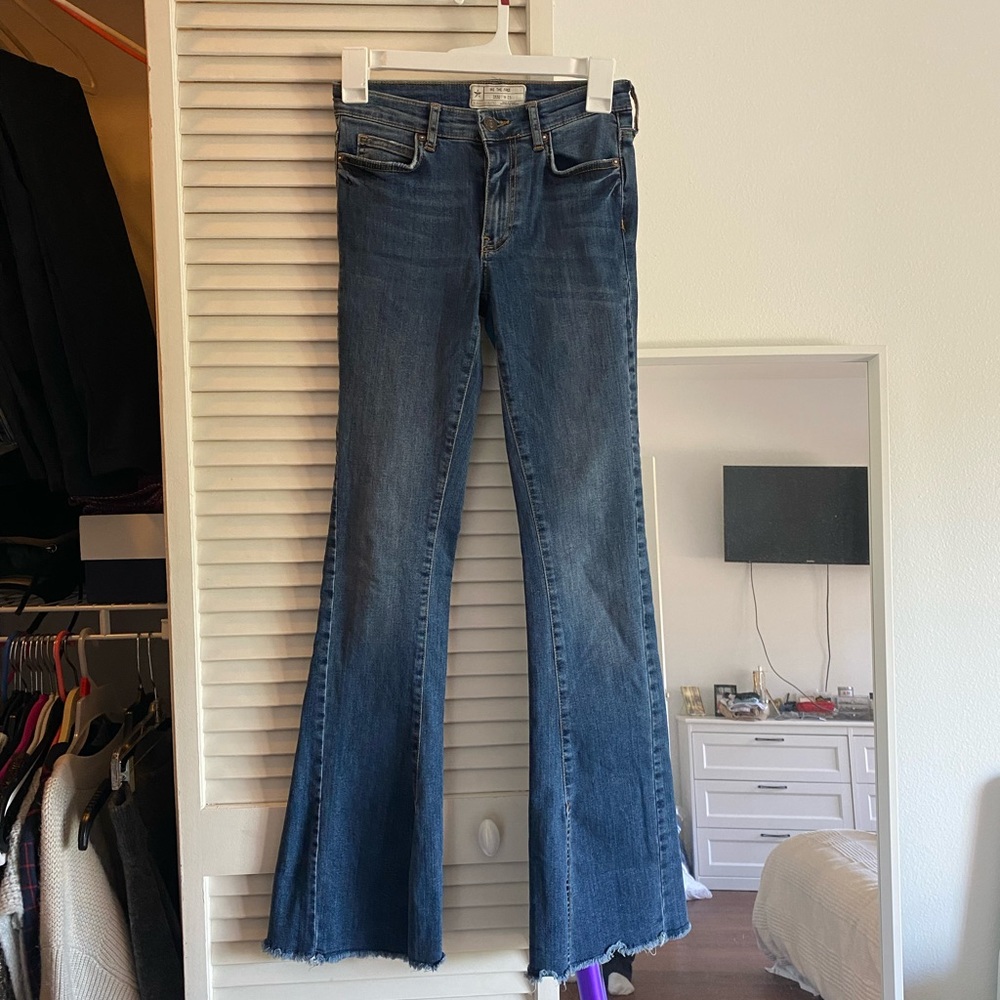 Free People Split Flare Jeans